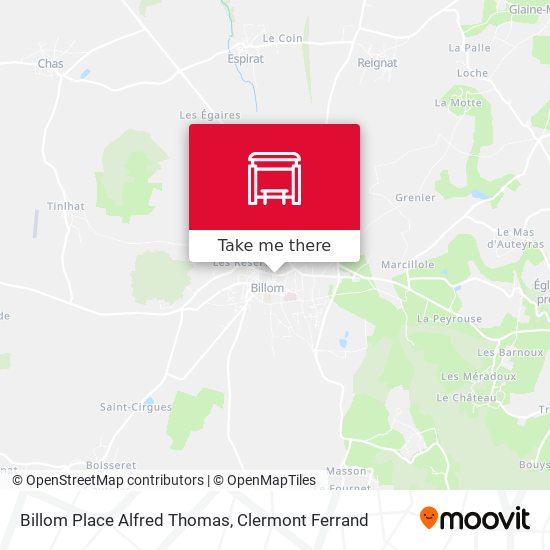 Billom Place Alfred Thomas map