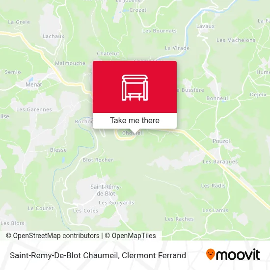 Saint-Remy-De-Blot Chaumeil map