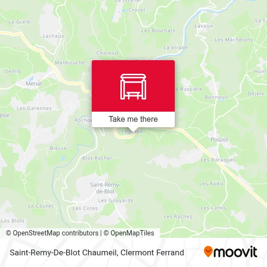 Saint-Remy-De-Blot Chaumeil map