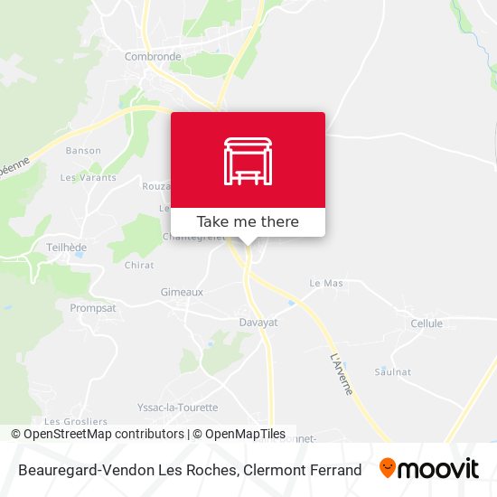Beauregard-Vendon Les Roches map