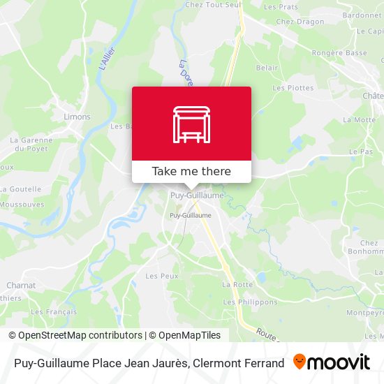 Puy-Guillaume Place Jean Jaurès map