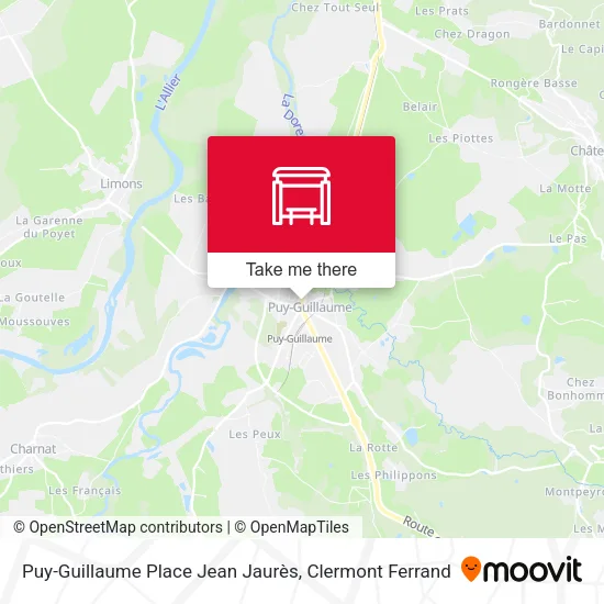 Puy-Guillaume Place Jean Jaurès map