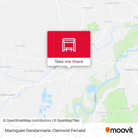 Maringues Gendarmerie map
