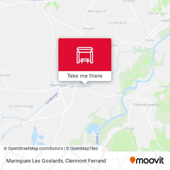 Maringues Les Goslards map