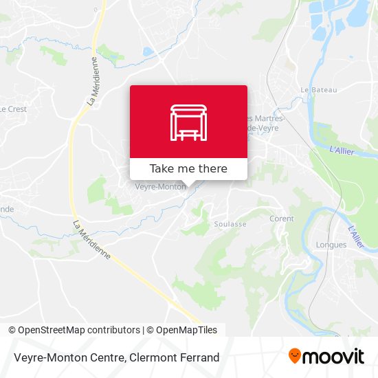 Veyre-Monton Centre map