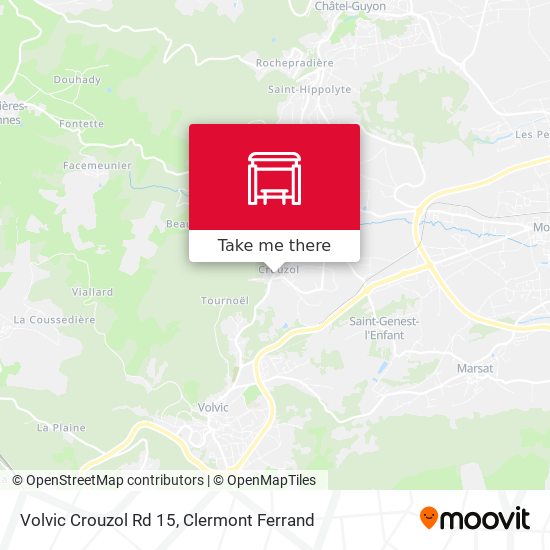 Volvic Crouzol Rd 15 map
