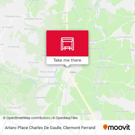 Arlanc Place Charles De Gaulle map