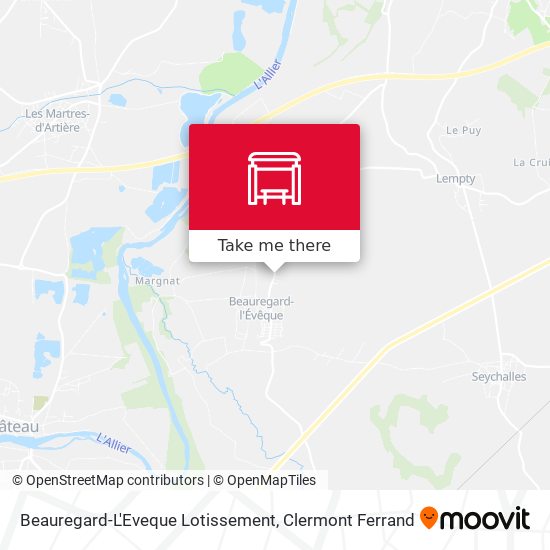Beauregard-L'Eveque Lotissement map