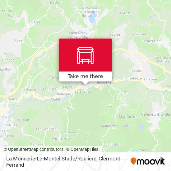 Mapa La Monnerie-Le-Montel Stade / Roulière