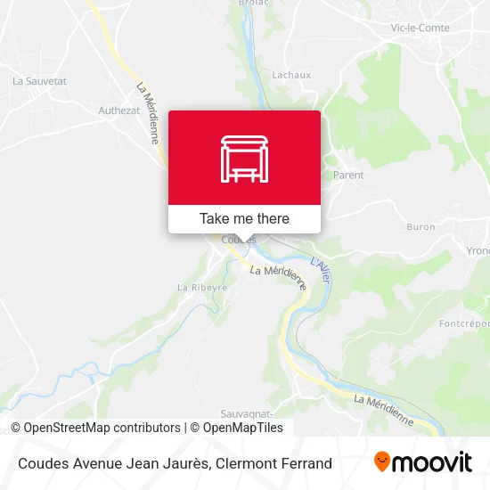 Coudes Avenue Jean Jaurès map