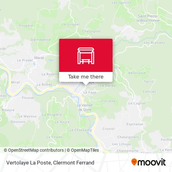 Vertolaye La Poste map