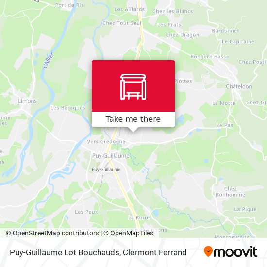Puy-Guillaume Lot Bouchauds map