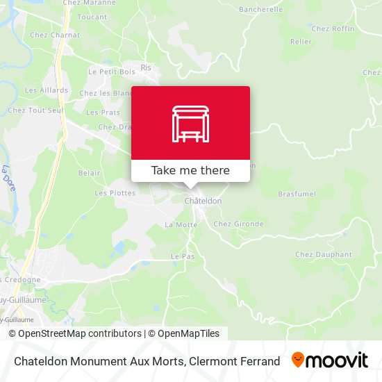 Chateldon Monument Aux Morts map