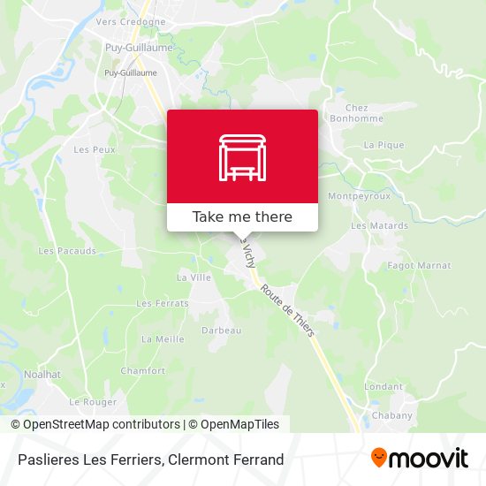 Paslieres Les Ferriers map