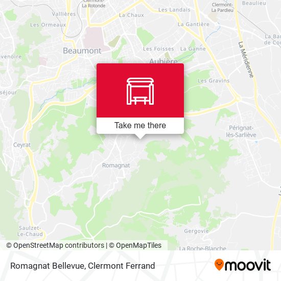 Romagnat Bellevue map