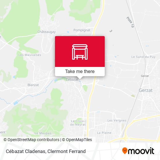 Cébazat Cladenas map