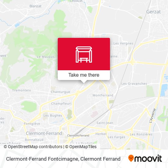Clermont-Ferrand Fontcimagne map