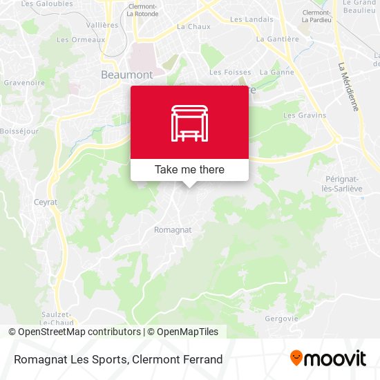 Romagnat Les Sports map