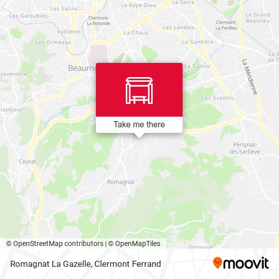 Romagnat La Gazelle map