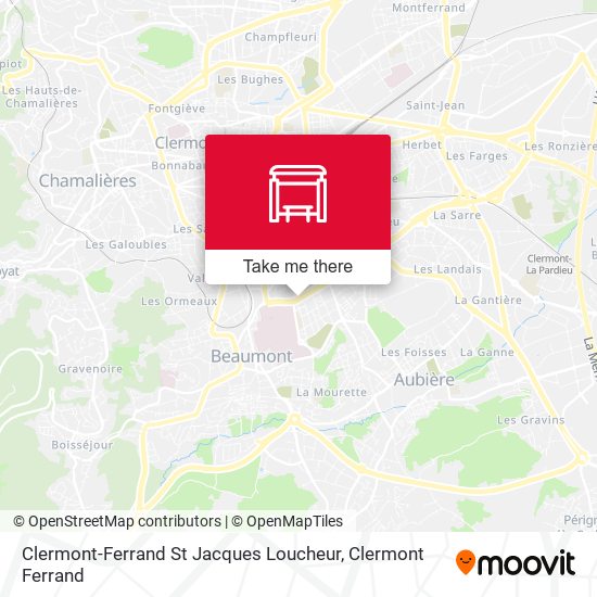 Mapa Clermont-Ferrand St Jacques Loucheur