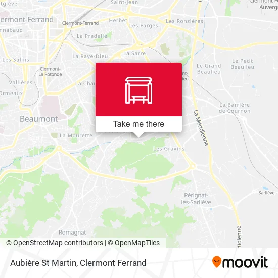Aubière St Martin map