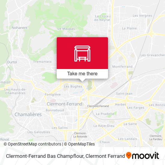 Clermont-Ferrand Bas Champflour map