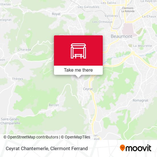 Ceyrat Chantemerle map