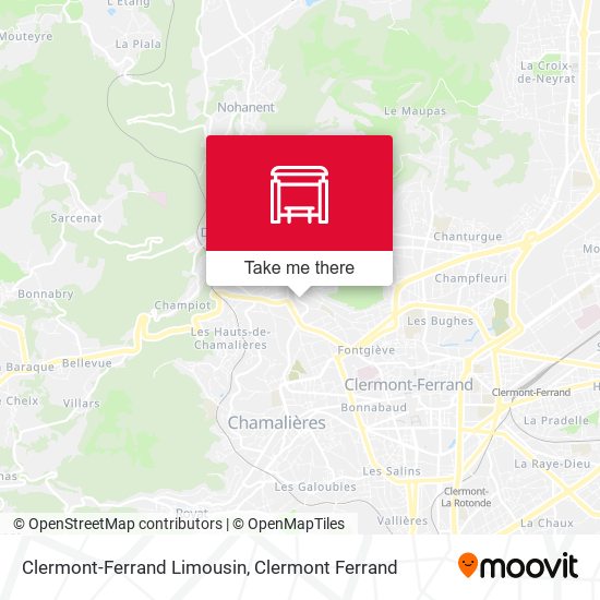 Clermont-Ferrand Limousin map