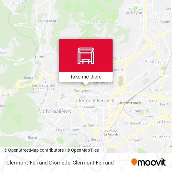 Clermont-Ferrand Diomède map