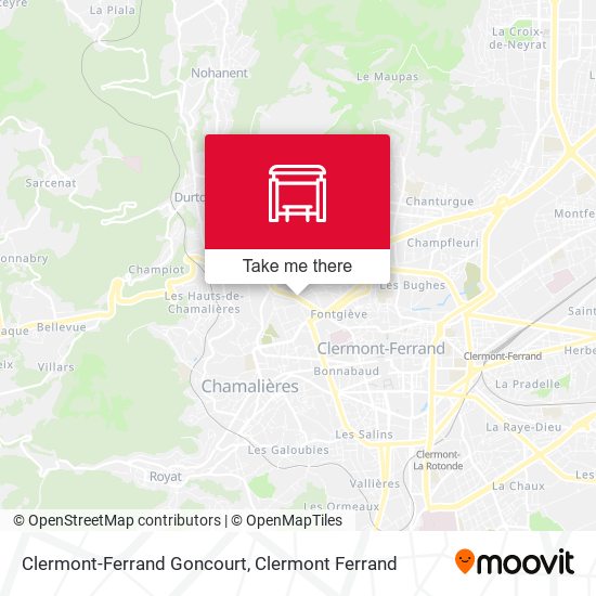 Clermont-Ferrand Goncourt map