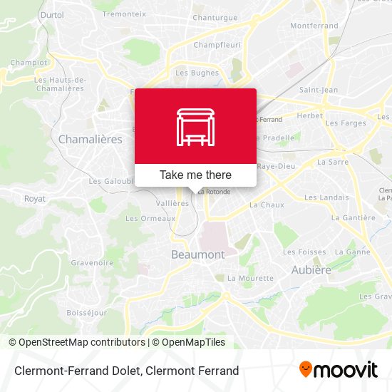 Clermont-Ferrand Dolet map