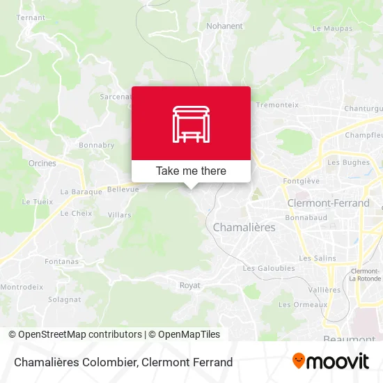 Chamalières Colombier map