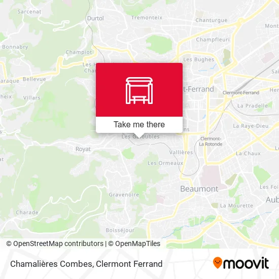 Chamalières Combes map