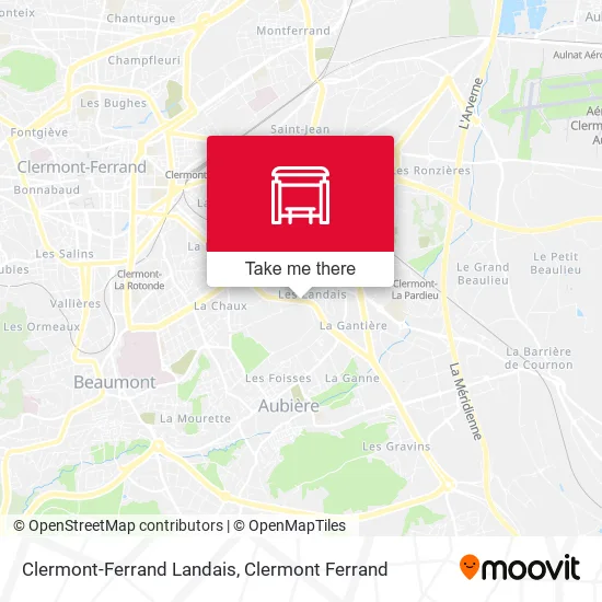 Clermont-Ferrand Landais map