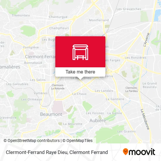 Clermont-Ferrand Raye Dieu map