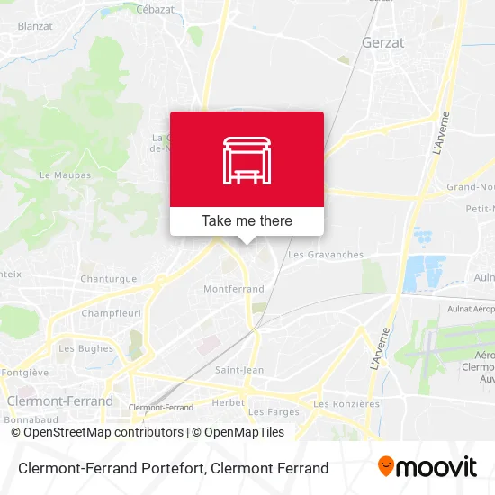 Clermont-Ferrand Portefort map