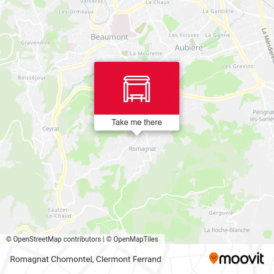 Romagnat Chomontel map