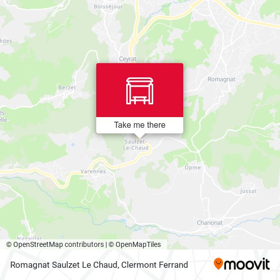 Romagnat Saulzet Le Chaud map