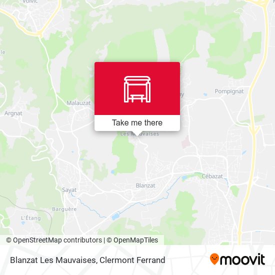 Blanzat Les Mauvaises map