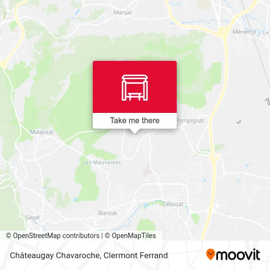 Châteaugay Chavaroche map