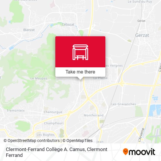 Clermont-Ferrand Collège A. Camus map