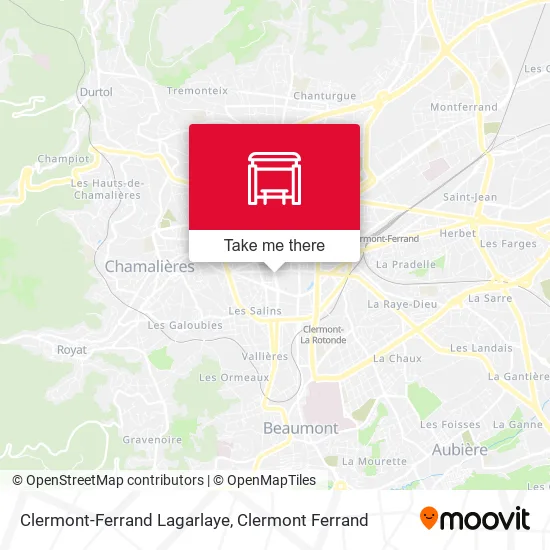 Clermont-Ferrand Lagarlaye map