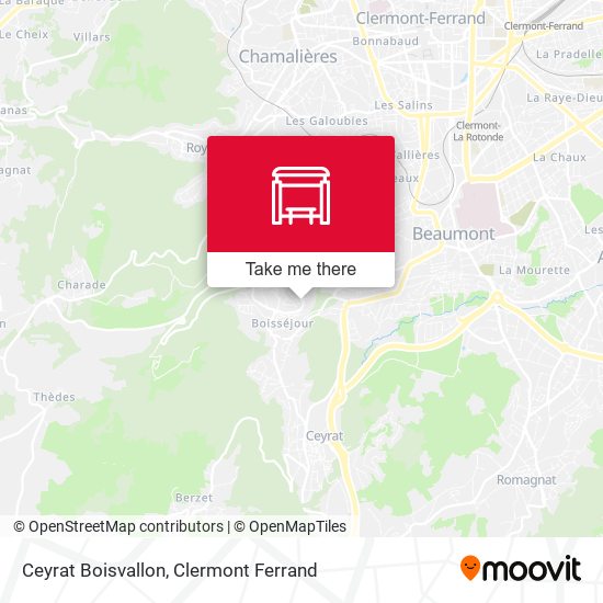 Ceyrat Boisvallon map