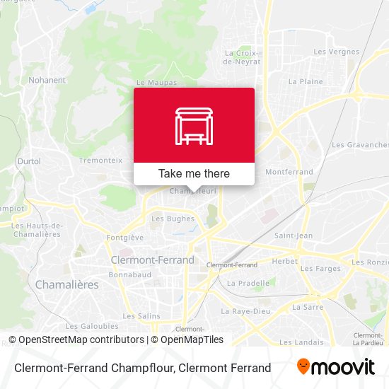 Mapa Clermont-Ferrand Champflour