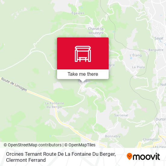 Orcines Ternant Route De La Fontaine Du Berger map
