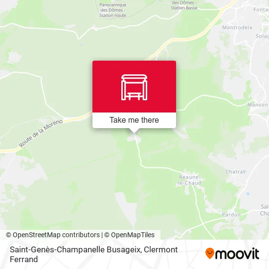 Saint-Genès-Champanelle Busageix map