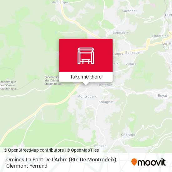 Orcines La Font De L'Arbre (Rte De Montrodeix) map