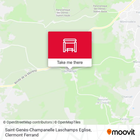 Saint-Genès-Champanelle Laschamps Eglise map