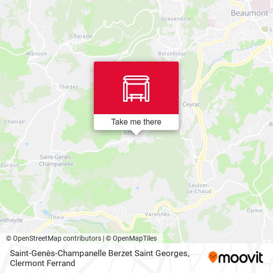 Saint-Genès-Champanelle Berzet Saint Georges map