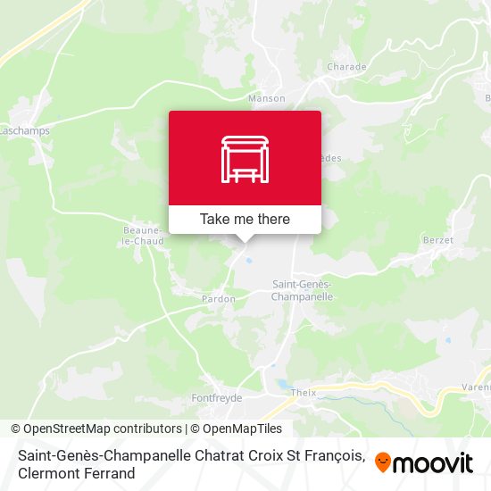 Saint-Genès-Champanelle Chatrat Croix St François map